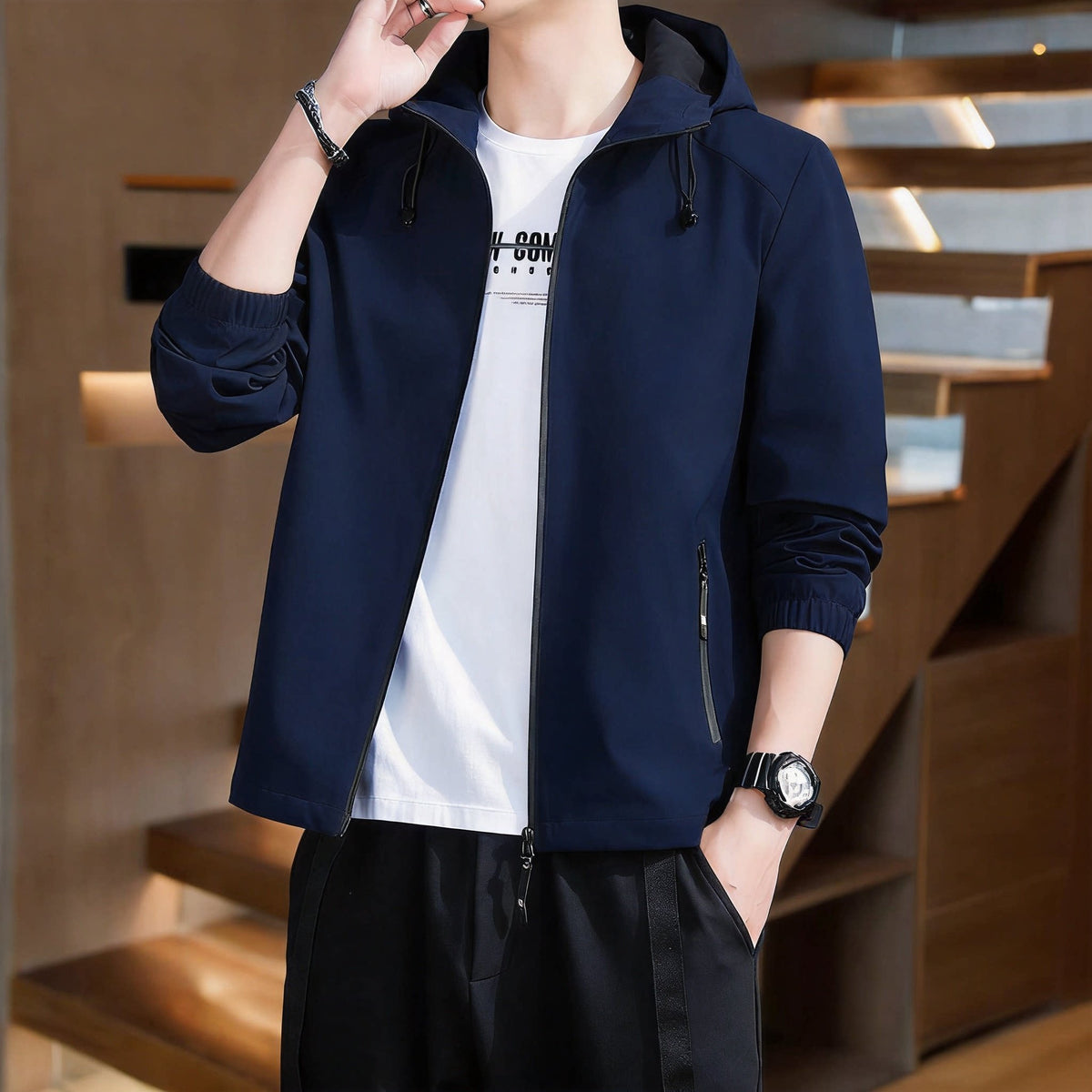 Men's outdoor shell jacket / utility-style jacket
