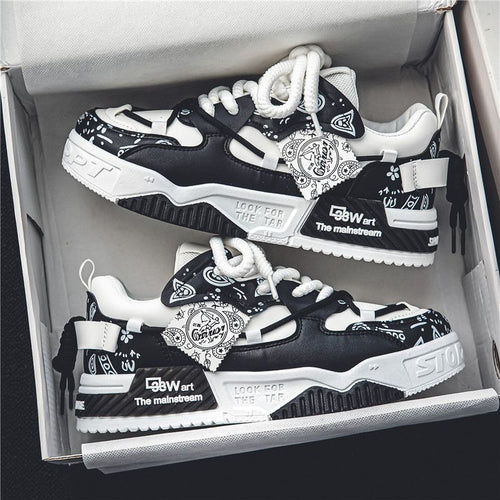Casual platform sneakers with thick soles for added height