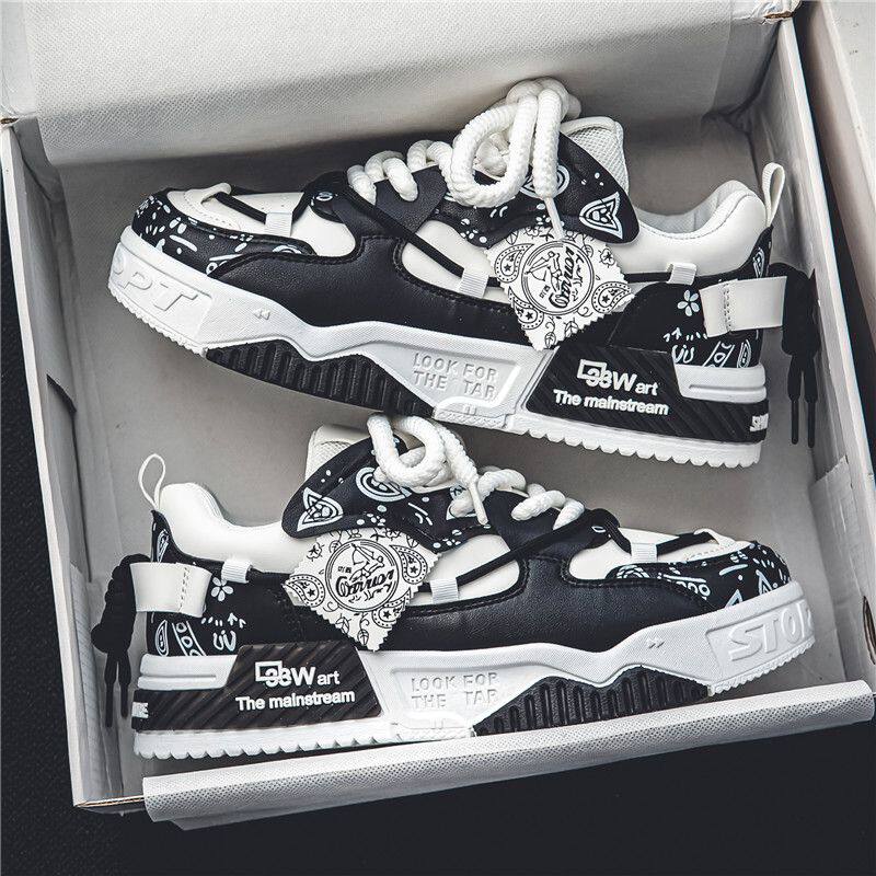Casual platform sneakers with thick soles for added height