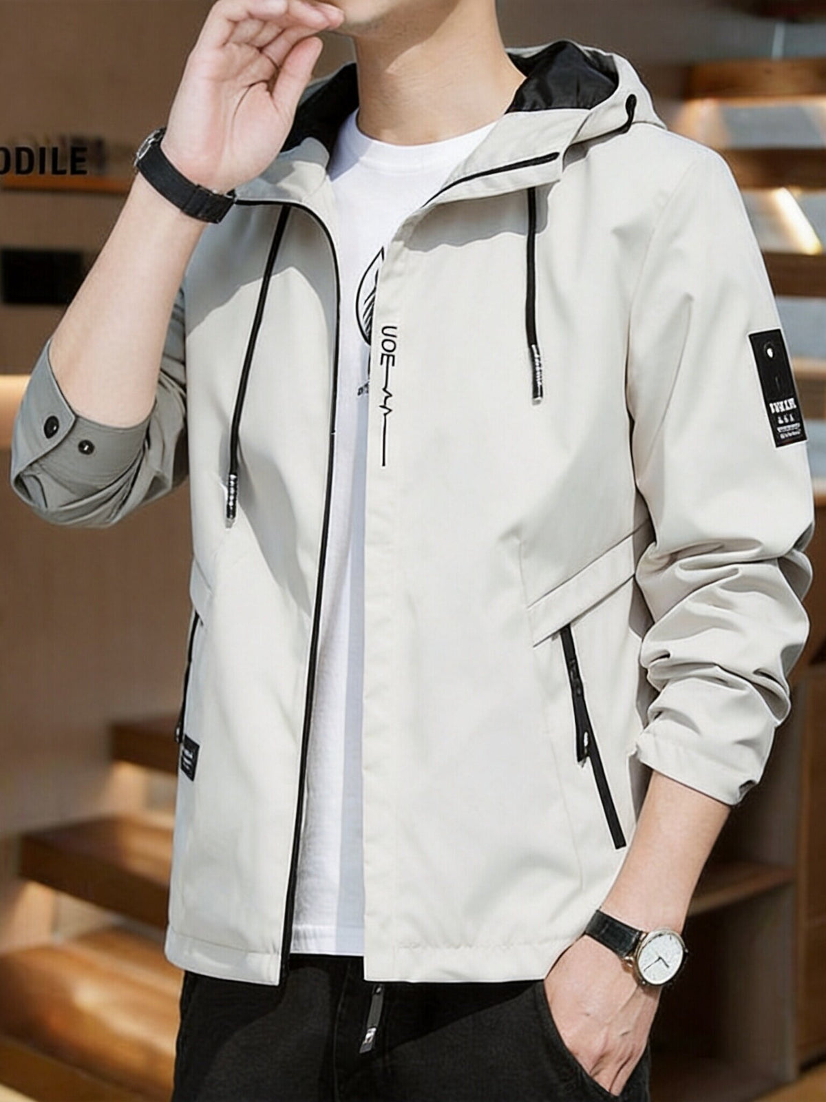 Men's outdoor shell jacket / utility-style jacket