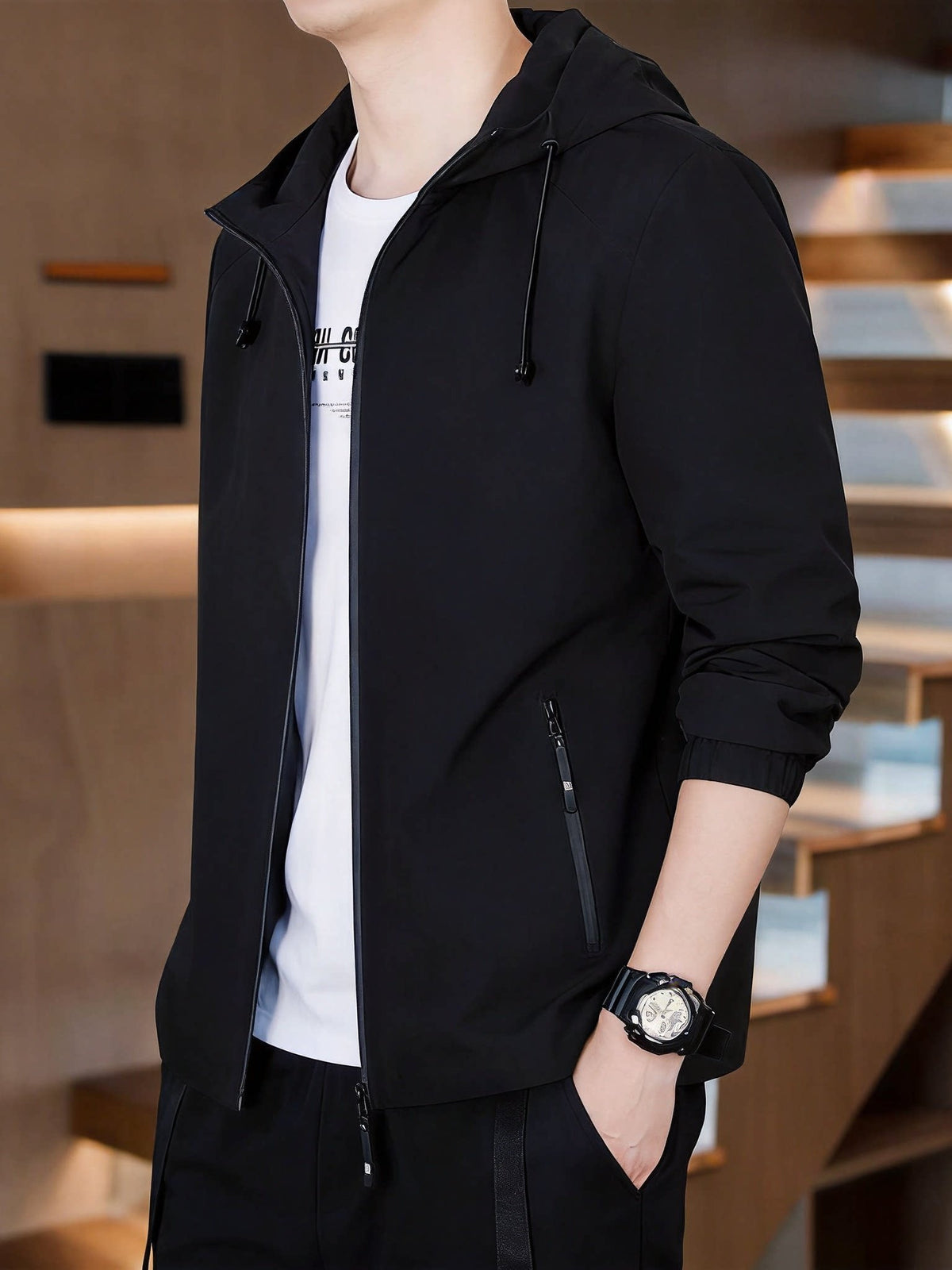 Men's outdoor shell jacket / utility-style jacket
