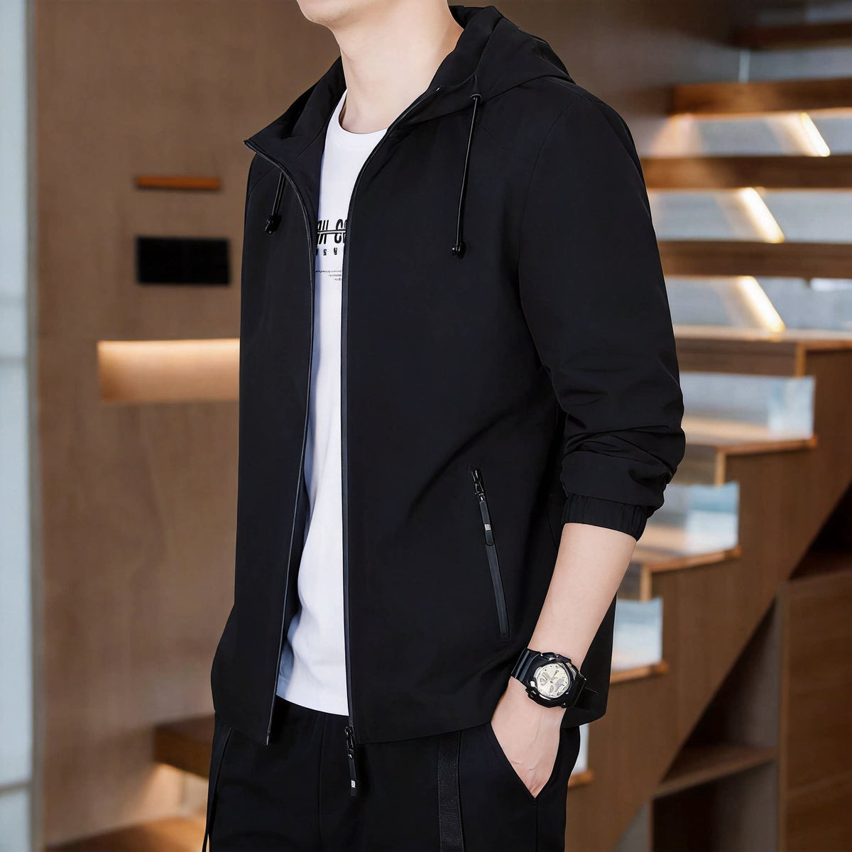 Men's outdoor shell jacket / utility-style jacket