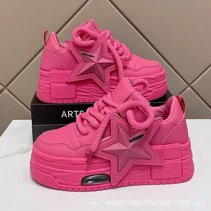 Comfortable Platform Casual Shoes with Star Detail