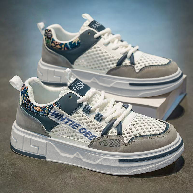 Lightweight, versatile, trendy white men's sneakers