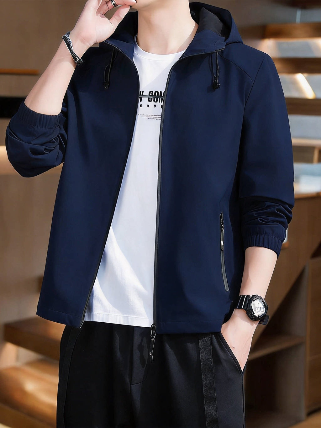 Men's outdoor shell jacket / utility-style jacket