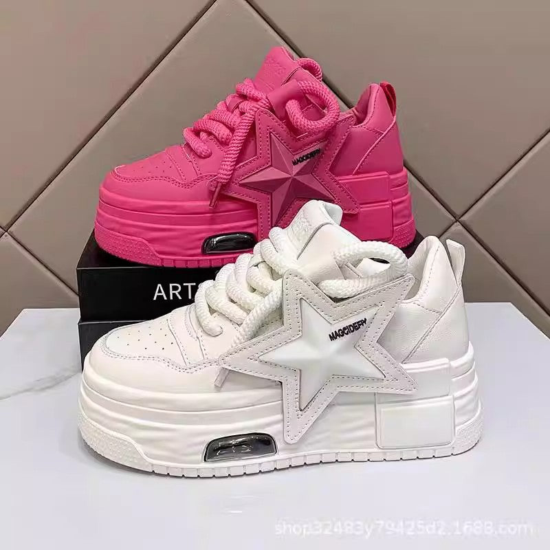 Comfortable Platform Casual Shoes with Star Detail