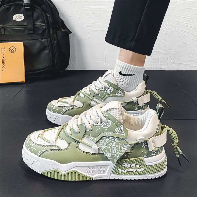Casual platform sneakers with thick soles for added height
